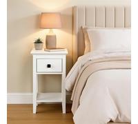 (White - 1 Drawer) Bedside Table or Chest of Drawers MDF Bedroom Furniture