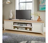 Avon 2 Door 180cm Large TV Unit Stand Home Source Off White One Size