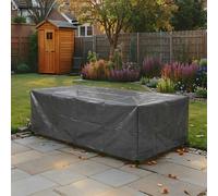 Home Source 203cm Heavy Duty Outdoor Garden Furniture Set Cover Waterproof in Grey Home Source Grey