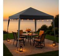 Home Source 2m Easy Up Gazebo Marquee Outdoor Garden Market Stall Canopy Tent in Grey Home Source Grey