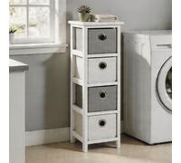 Sandringham 4 Drawer Chest Storage Unit Home Source White One Size