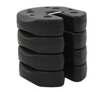 Home Source Anchor Concrete Filled Gazebo Weight 3kg 4 Pack - Size: 5.8 x 22 x 22cm - Black - Wilko