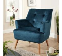 Home Source Arta Accent Chair Armchair Occasional Sofa Modern Upholstered Seating in Blue Home Source Blue