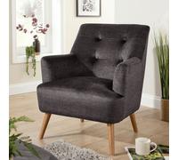 Home Source Arta Accent Chair Armchair Occasional Sofa Modern Upholstered Seating in Grey Home Source Grey