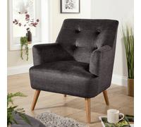 Arta Accent Chair Armchair Occasional Sofa Modern Upholstered Seating Home Source Grey One Size