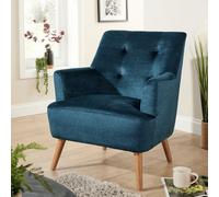 Home Source Arta Accent Chair Armchair Occasional Sofa Modern Upholstered Seating in Blue Home Source Blue