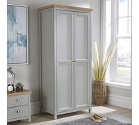 Home Source Avon 2 Door 36mm Thick Top Wardrobe Storage Unit Grey