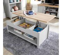Home Source Avon Hidden Storage Lift Up Coffee Table Grey