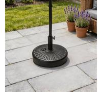 Home Source Basque Umbrella Parasol Base Stand Water Sand Plastic Sun Shade Garden in Black Home Source Black