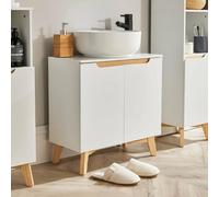 Under Sink Basin Unit Bathroom Storage Cupboard Shelving Unit White