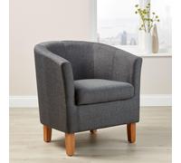 Home Source Bedford Tub Accent Chair Charcoal Fabric