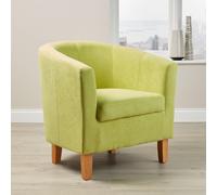 Bedford Small Padded Occasional Accent Tub Chair Home Source Light Green One Size