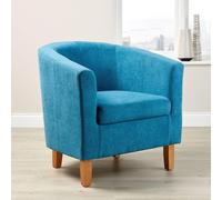Home Source Bedford Small Padded Occasional Accent Tub Chair in Teal Home Source Teal