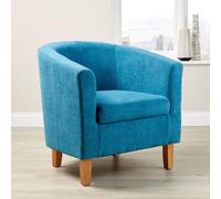 Home Source Bedford Tub Accent Chair Teal Fabric