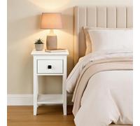 (White - 1 Drawer) Bedside Table or Chest of Drawers MDF Bedroom Furniture