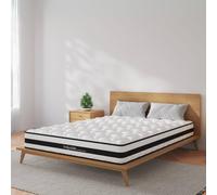 Home Source Orion Double 4ft6 Bonnell Coil System Quilted Mattress Medium Firmness 17cm Deep, White