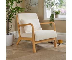 Home Source Boucle Nova Armchair Cream