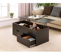 Bruges 2 Drawer Lift Up Coffee Table Home Source Black One Size