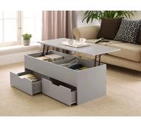 Bruges 2 Drawer Lift Up Coffee Table Home Source Grey One Size