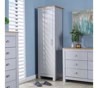 Camden 1 Door Bedroom Slim Wardrobe Storage Unit Home Source Grey One Size