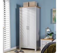 Home Source Camden 2 Door Bedroom Wardrobe Storage Unit Grey