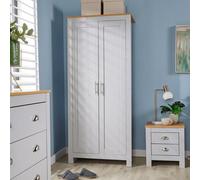 Home Source Camden 2 Door Bedroom Wardrobe Storage Unit Grey