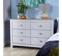 Home Source Camden 6 Drawer Chest Grey