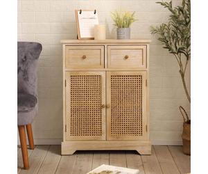 Home Source Carnforth Fully Assembled 2 Drawer Sideboard Cupboard Storage Cabinet Unit