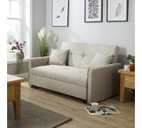 Home Source Charleston 2 Seater Linen Beige Double Sofa Bed
