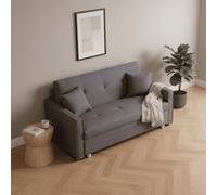 Home Source Charleston 2 Seater 153 cm Folding Double Sofa Bed - Grey