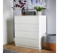 Home Source Chest 4 / 6 Drawers Spacious Bedroom Storage Unit Modern Organiser in White Home Source White