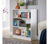 Home Source Clara 3-Tier Short Storage Bookcase White