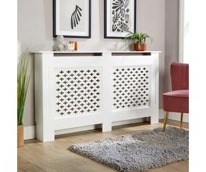 Home Source Crofton Large White Radiator Cover Unit