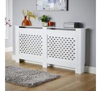 Home Source Extra Large Radiator Cover MDF Wooden Home Decor Modern Design in White | Size: XL Home Source White XL