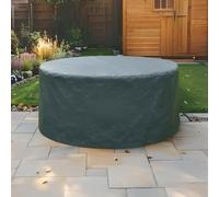 Home Source Duracover Round Patio Cover - Waterproof, UV Resistant, Drawstring Closure | 140cm x 94H cm | Fits Round Bistro Sets