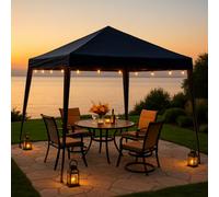 Home Source Easy Up Garden Outdoor 3M Gazebo Black