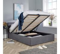 (King) Home Source Endura Ottoman End Lift Bed Frame Grey
