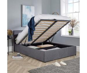 Home Source Endura Small Double End Lift Storage Ottoman Bed Frame