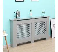 Home Source Extra Large Radiator Cover MDF Wooden Home Decor Modern Design in Grey | Size: XL Home Source Grey XL