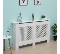 Home Source Extra Large Radiator Cover MDF Wooden Home Decor Modern Design in White | Size: XL Home Source White XL