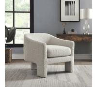 Home Source Fern Cream Boucle Fabric Accent Armchair