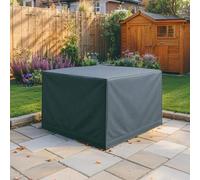 Home Source Waterproof Outdoor Furniture Cover - UV Resistant 600D Oxford Polyester with PVC Coating, Adjustable Straps & Drawstring Closure for Square Sets & Firepits up to 115cm