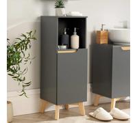 Home Source Florence 1 Door Bathroom Floor Cabinet Storage Unit Grey