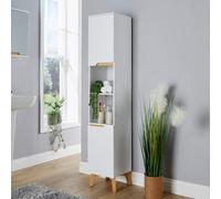 Home Source Florence Bathroom Cabinet Wall Mounted Mirrored White, White