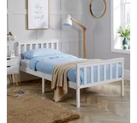 Home Source Florida 3Ft Single Wooden Bed Frame White