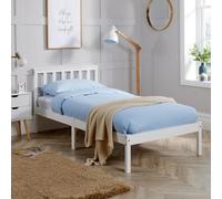 Home Source Florida Low End Solid Wood Bed Frame 3Ft Single White