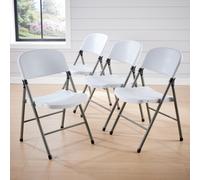 Home Source Folding Chair Set of 4 White