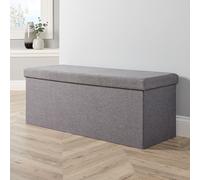 Sofia Extra Large Rectangular Storage Ottoman Home Source Grey XL