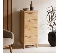 Home Source Freya 4 Drawer Storage Unit Chest Bedroom Office Organiser Wooden