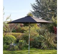 Home Source Gozo Aluminium 2.7m Crank & Tilt Parasol in Black Home Source Black